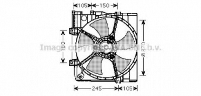 AVA QUALITY COOLING su7508 -  Вентилятор, охлаждение двигателя